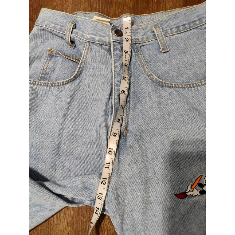 Vintage Mickey Unlimited Denim Shorts Adult Medium Disney Jerry Leigh Embroider‎